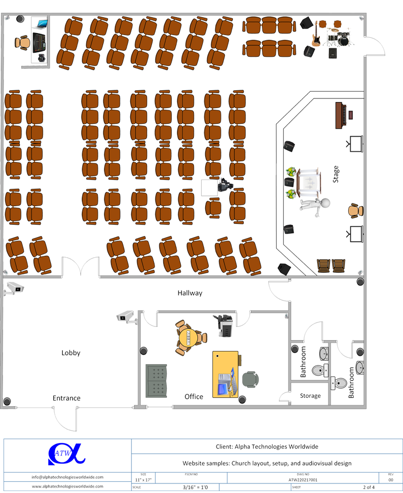 church hall layout image